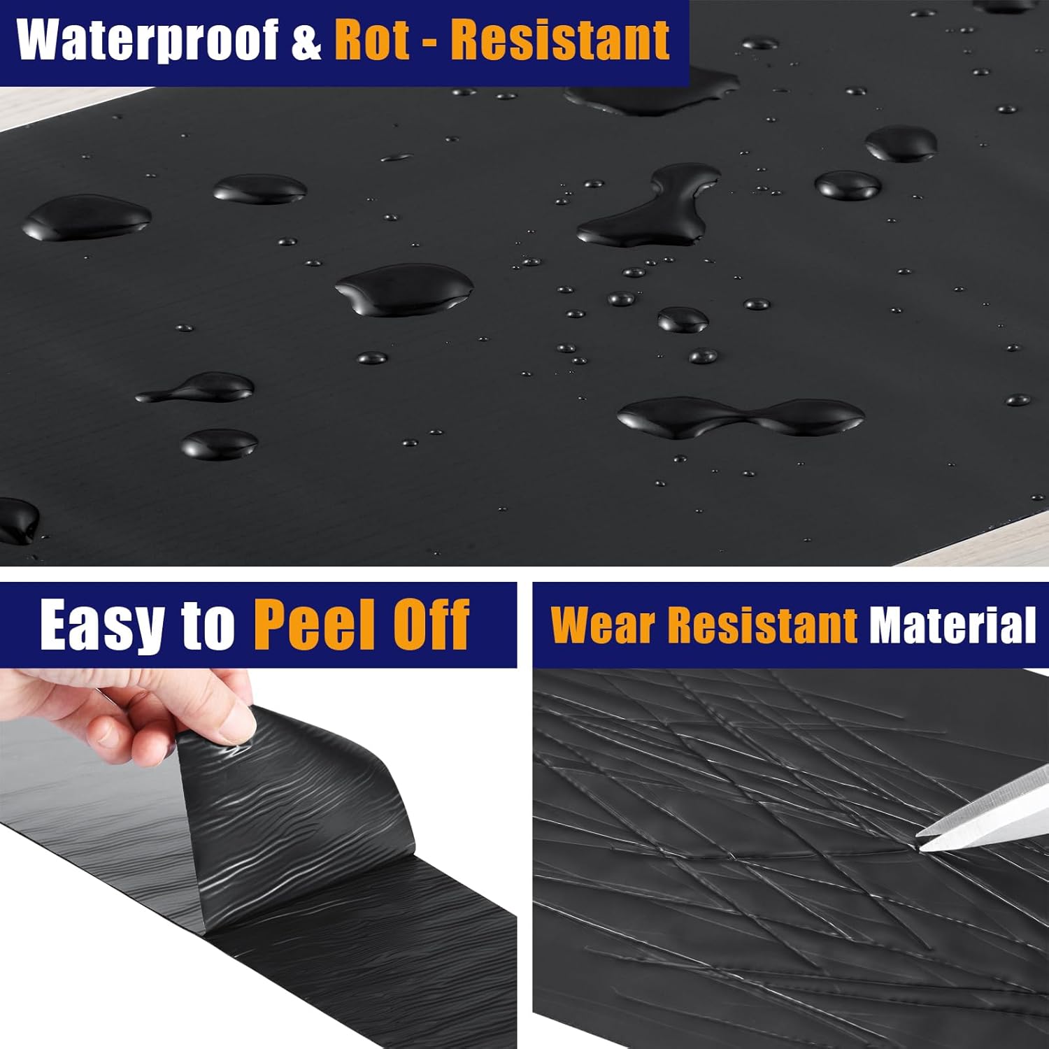 Butyl Sealant Tape, RV Roof Tape Black, 4 Inch x 50 Feet RV Repair Sealant Waterproof Tape, UV & Weatherproof Butyl Roofing Tape for Window, Boat Sealing, Truck and Trailer Roof Sealant - Image 5
