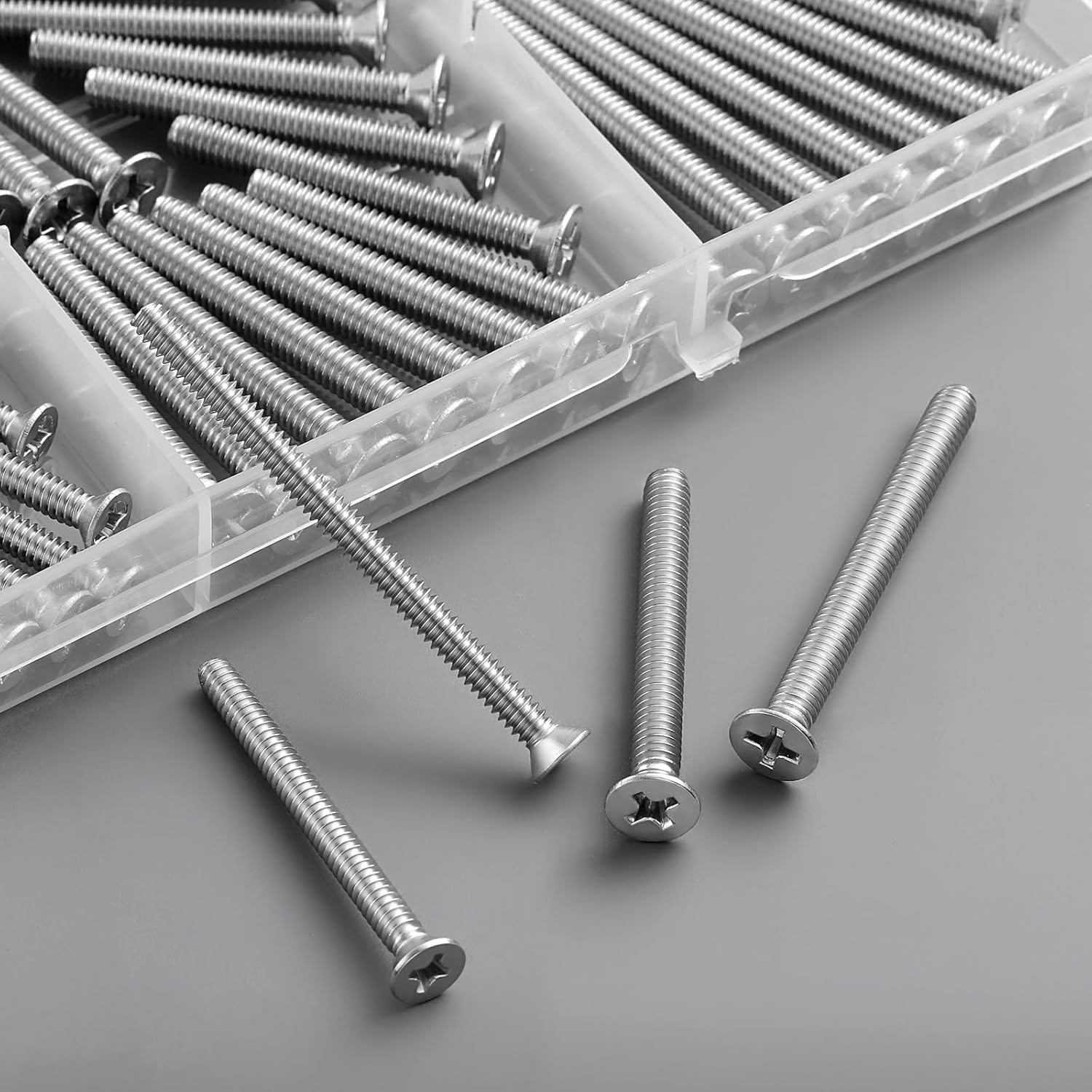 VGBUY 105Pcs Extra Long Outlet Screws Machine Electrical Screws Kit,#6-32#8-32 Phillips Flat Head 304 Stainless Steel for Wall Plate Switch/Outlets,Mounting Electrical Extender - Image 5