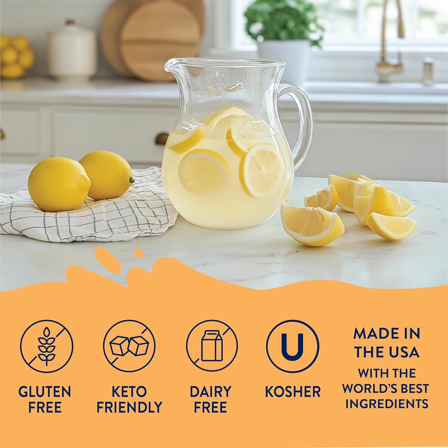 Jordan's Skinny Mixes Sugar Free Syrup, Lemonade Flavor, Fruit Flavored Water Enhancer, Drink Mix for Iced Tea, Lemonade, Drinks, Low Calorie Water Flavoring, Dairy & Gluten Free, Kosher, 25.4 Fl Oz, 2 Pack - Image 7