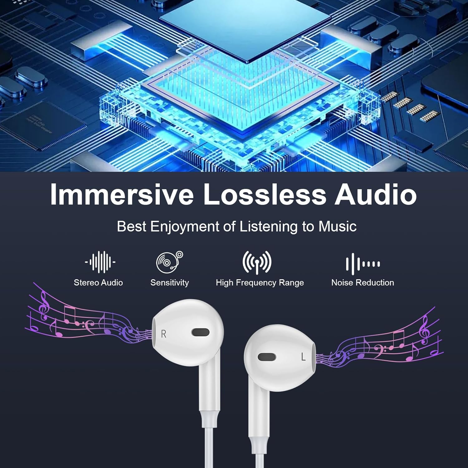 iPhone 17 Pro Max Headphones Wired, USB C Earbuds Wired Earbuds with Microphone for iPhone 17 Pro Max 17 Pro Air 16e 16 Pro Max 16Pro 16 Plus 15Pro, in Ear Type C iPhone 16 Earphones Ear Buds Headset - Image 5