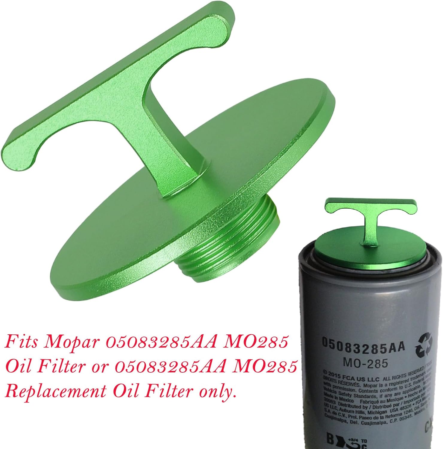 Aluminum Alloy Oil Filter Plug Tool, for Dodge Ram 2500, 3500, 4500, 5500, 5.7L 5.9L 6.4L 6.7L Cummins Turbo Diesel MO285 05083285AA Oil Filter Cap Plug Tool-Ram Accessorice - Image 3