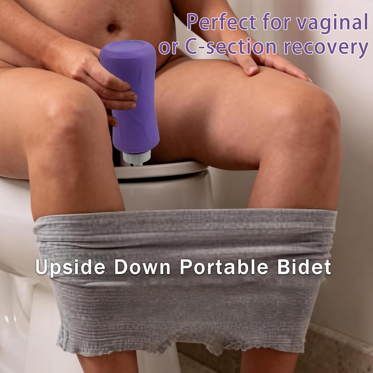 17oz Upside Down Peri Bottle for Postpartum, Large Capacity Portable Bidet, Perineal Bottle, Postpartum Essential, Surgery Toilet Aids Tools, Feminine Hygiene Care, Ideal for Post-Toilet Cleaning - Image 7