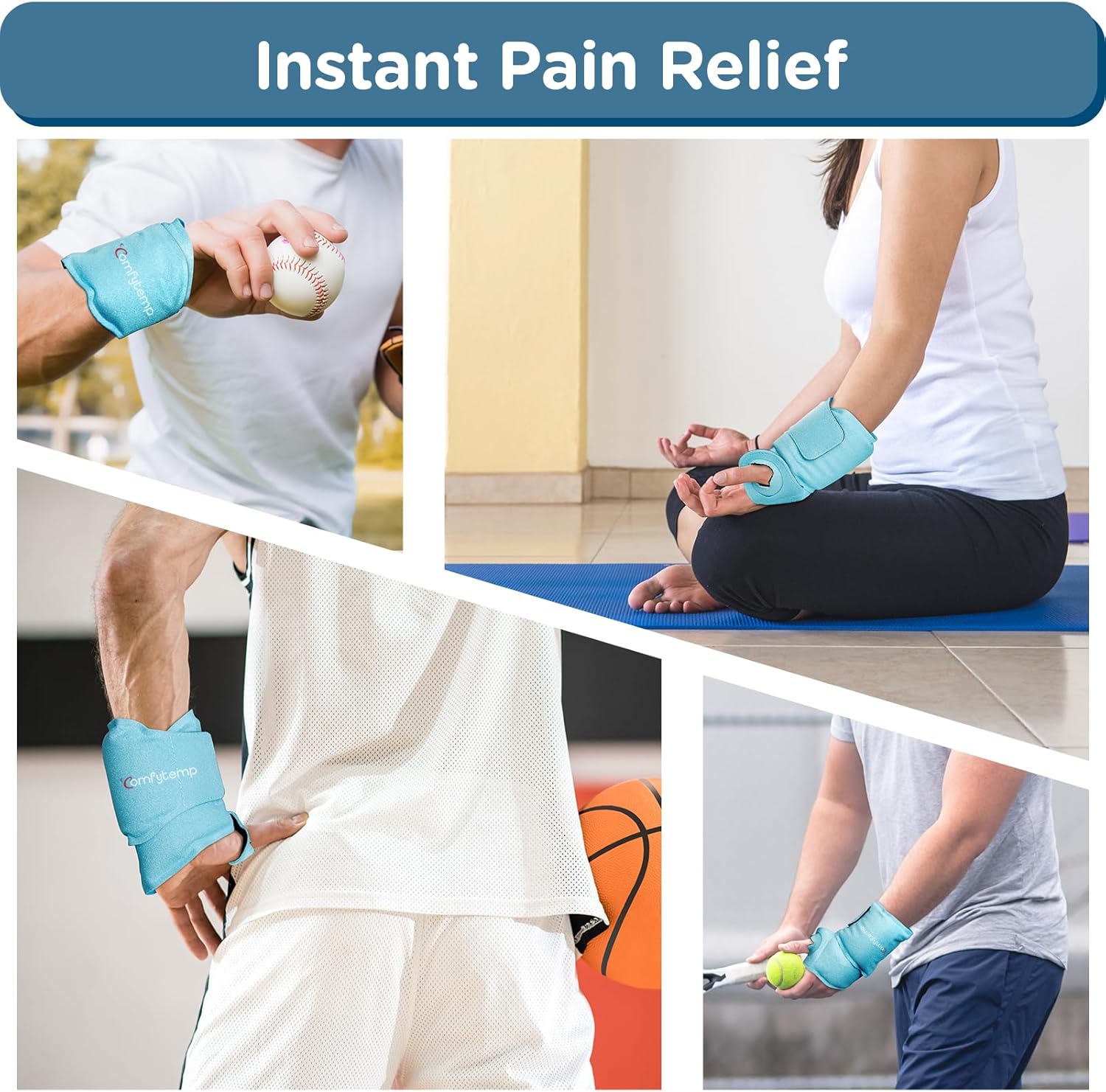 Comfytemp Wrist Ice Pack Wrap for Carpal Tunnel Relief, FSA Eligible Items Only List, Wrist Brace for Hand Pain, Gel Ice Packs for Injuries Reusable, Hot Cold Compression Glove for Tendonitis - Image 5