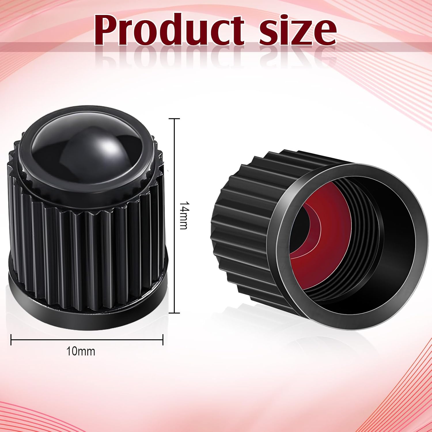 Outus 400 Pcs Tire Valve Stem Caps Car Tire Caps Plastic Universal Valve Stem Covers for Bike Bicycle Cars SUV Trucks Motorcycles (Black) - Image 2