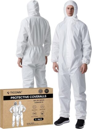 TICONN Hazmat Suit Disposable Cover...