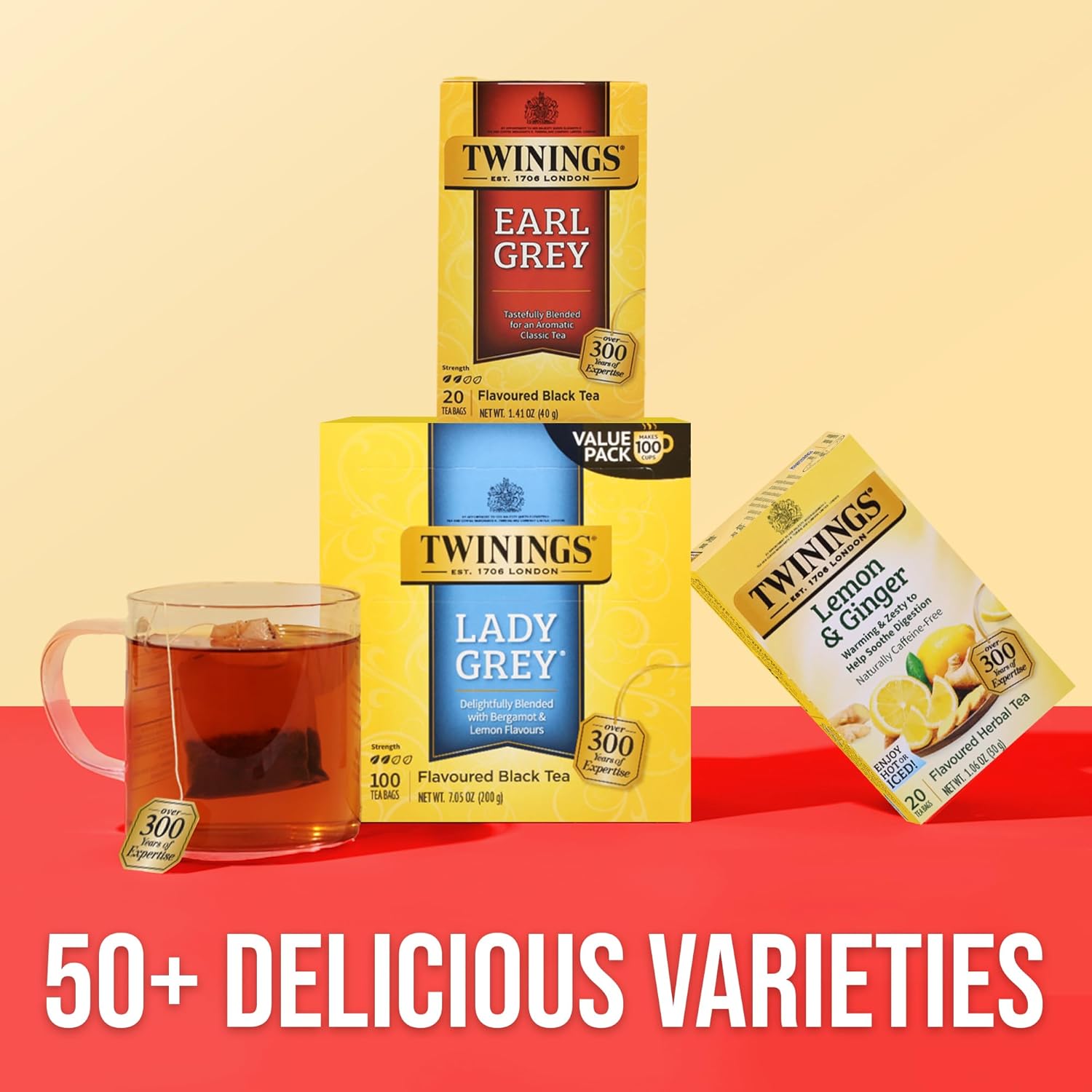 Twinings Lady Grey Black Tea Individually Wrapped Bags, 100 Count (Pack of 1), Orange Peel & Lemon Peel, Fresh and Uplifting, Caffeinated, Enjoy Hot or Iced, 100 Teabags - Image 7