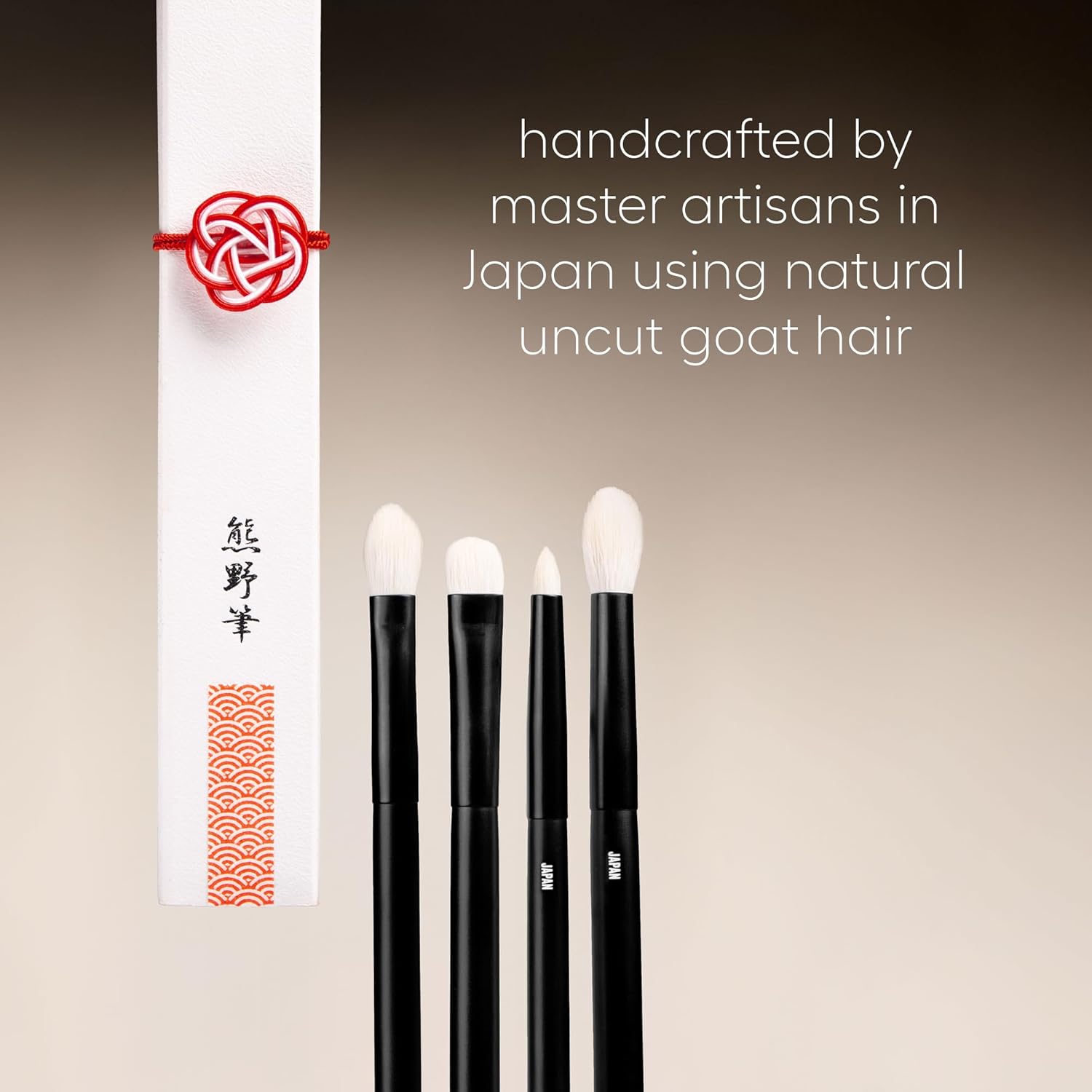 rephr The Core Eye Set – 4 Handmade Japanese Makeup Brushes with Natural Goat Hair | Essential Eye Brush Set for Blending, Shading, Crease & Detail | Handmade in Kumano, Japan - Image 5