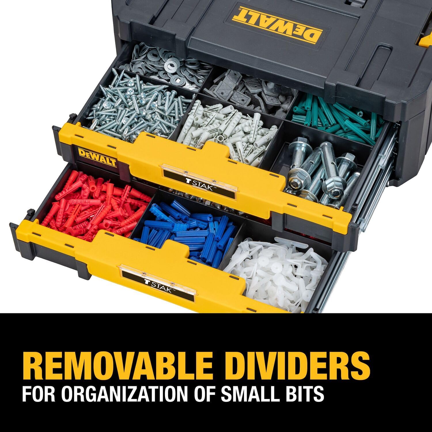 DEWALT TSTAK Tool Storage Organizer with Double Drawers, Holds Up to 16.5 lbs. (DWST17804) - Image 5