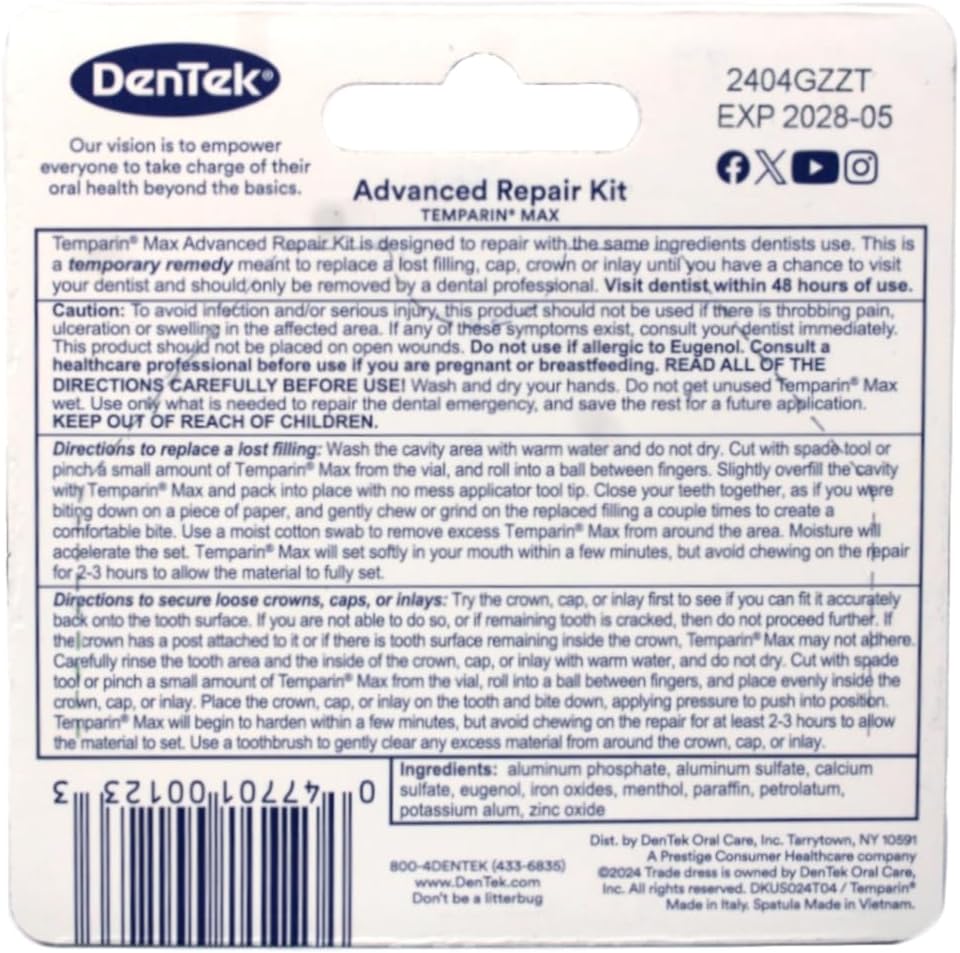 DenTek Temparin Max Advanced Dental Repair Kit, 13+ Repairs - Image 2