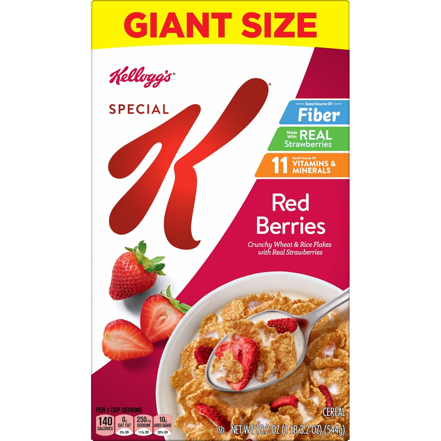 Kellogg's Special K Red Berries Breakfast Cereal, Good Source of Fiber, Giant Size, 19.2 oz - Image 7