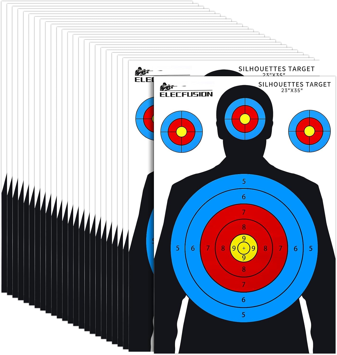 Silhouette Shooting Targets, 23X35 inch Paper Targets for Shooting Range, Suitable for Indoor/Outdoor Range Use with Handguns, BB Guns, Rifles, Pistols, Airsoft Guns - Image 8