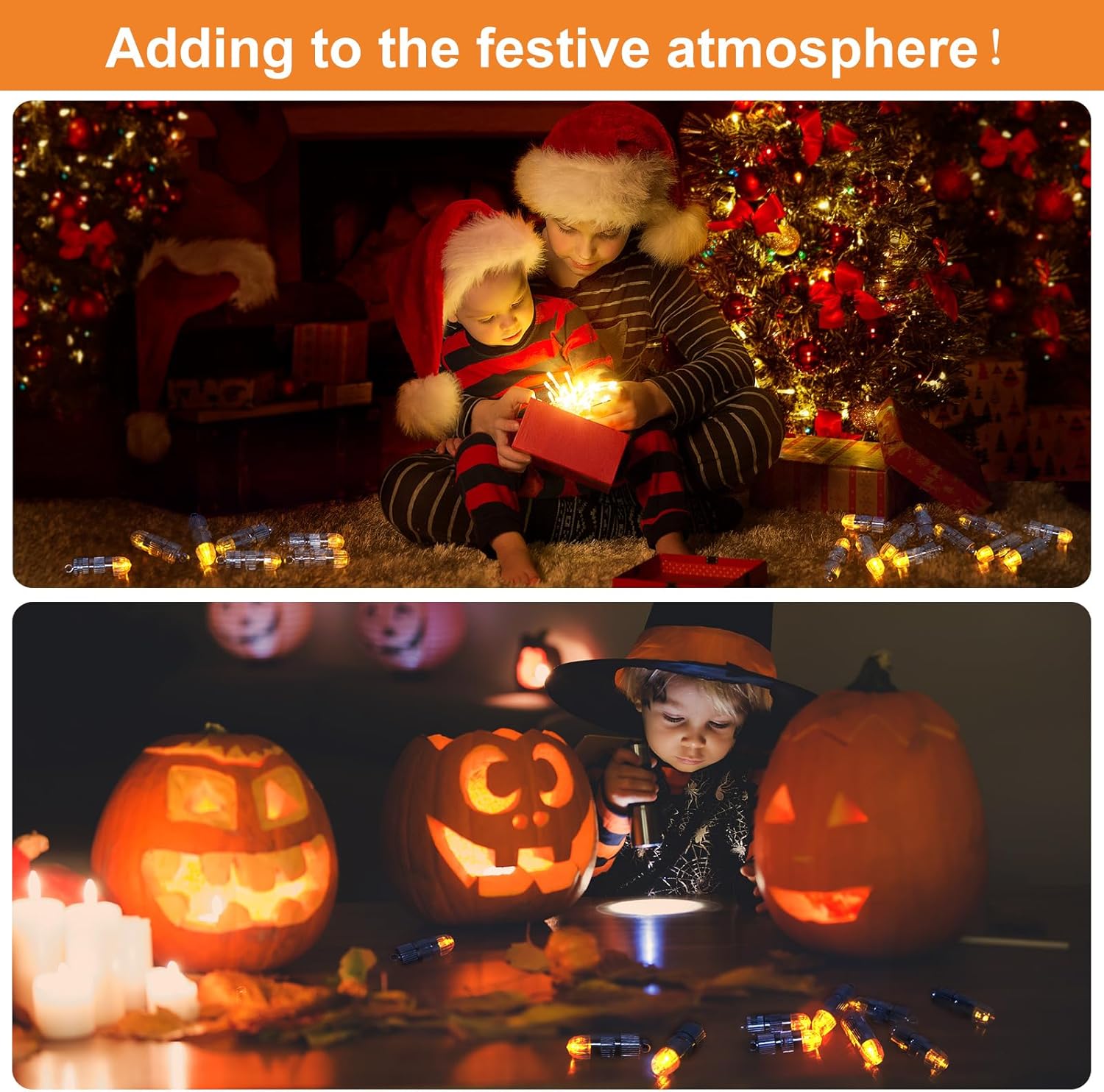 SumDirect Pack of 30 LED Mini Non-Blinking Lights for Paper Lanterns Balloons Floral Wedding Halloween Christmas Party Decoration Centerpieces (30, Orange Yellow) - Image 6
