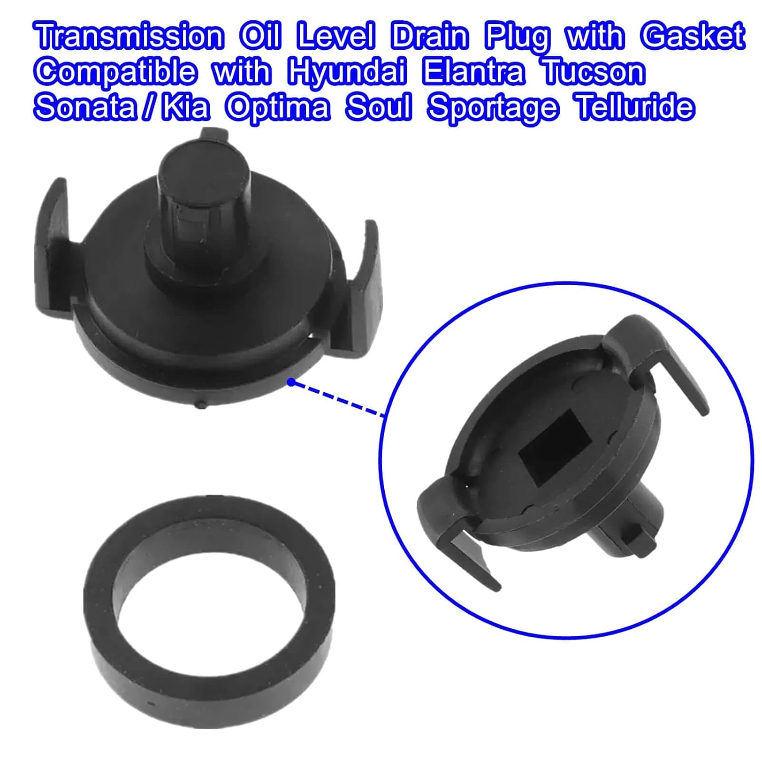 Transmission Oil Level Drain Plug with Gasket for Hyundai Elantra, Tucson, Sonata & Kia Optima, Soul, Sportage, Telluride, Replaces 45285-3B010, 45286-3B010 - Image 7