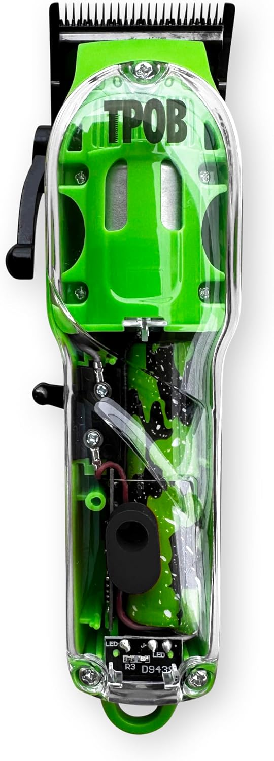 TPOB Slime 2 Barber Hair Clippers for Men 6800 RPM with Matte Green Case and X Fade Blade - Image 5