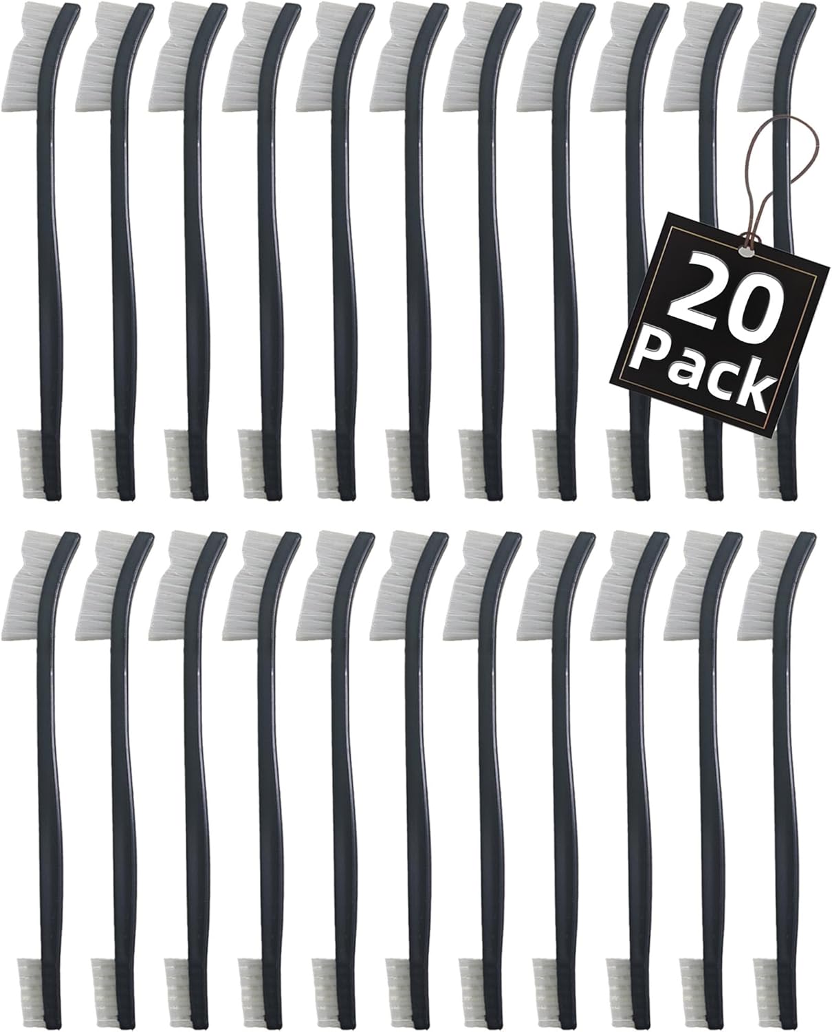 20 Pack Miaozhun Double-Ended Gun Cleaning Brush, 7 Inch Nylon Bristle Brushes, Gun Cleaning Supplies Kit, All Purpose Cleaning Brush with Plastic Handle