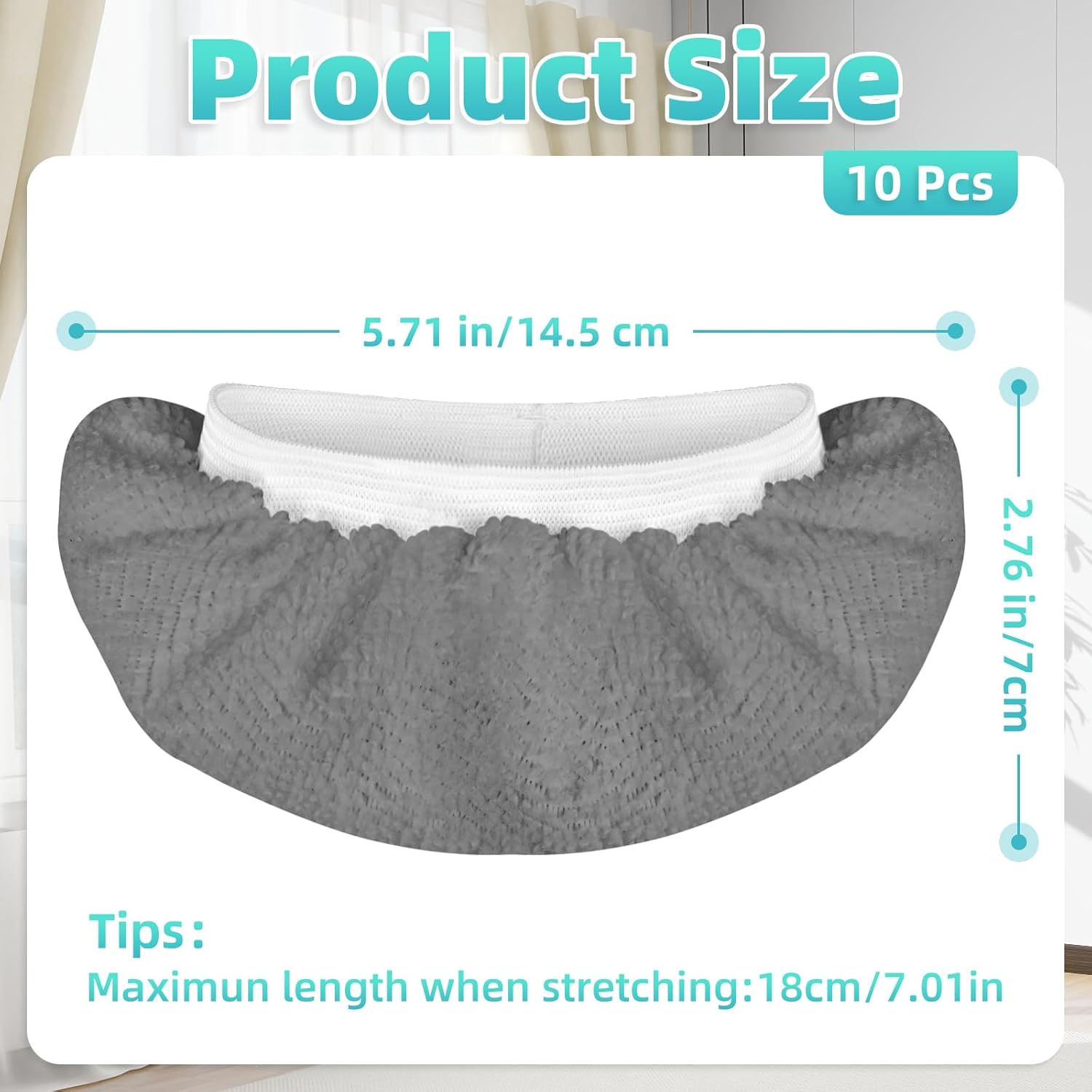 10 Pack Microfiber Cloth for Handheld Steam Shot, Steam Cleaner Accessories, Reusable Washable Steam Mop Pads Compatible with Most of Handheld Steam Shot/Cleaners (Grey) - Image 5