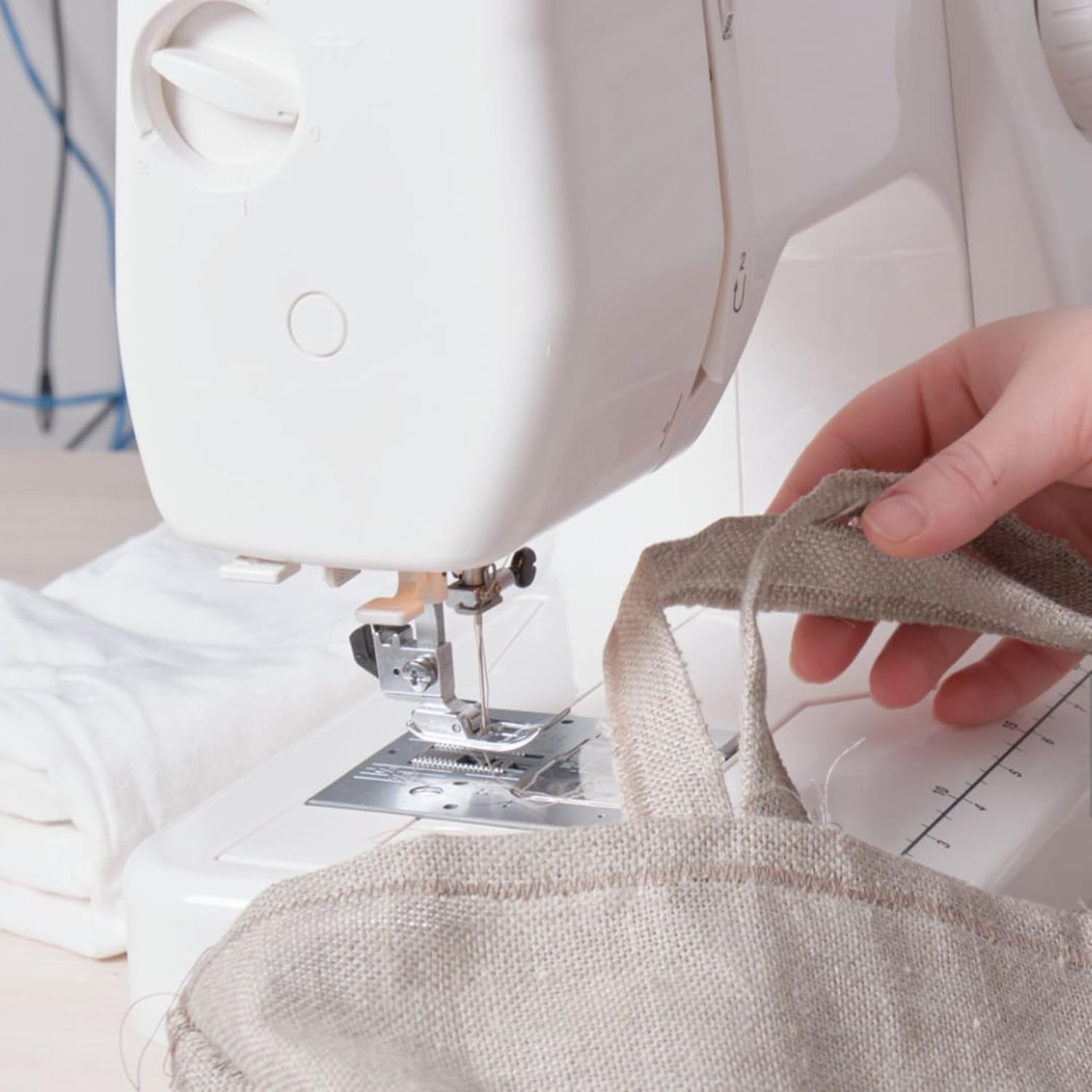 1500 Yards Jean Thread for Sewing Machine, Denim Thread 20s/2 Heavy Duty Strong Thick Bonded Cone Spools for Blue Jeans Shoes Bag Canvas Leather Nylon Hand Sewing 100% Polyester, Gold Color - Image 7
