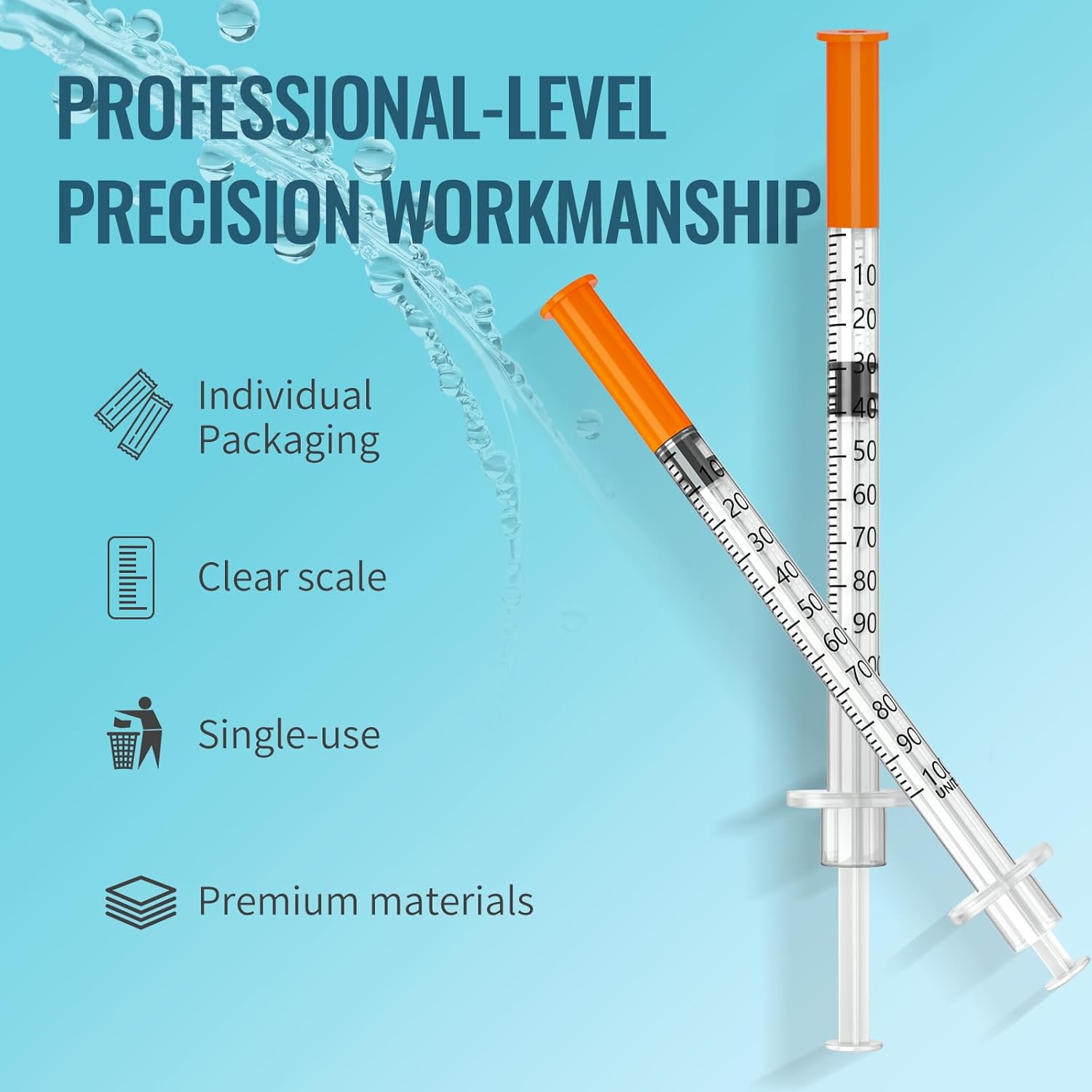 0.5ml 30G 5/16"(8mm), Individual Package, 100 Pack - Image 3
