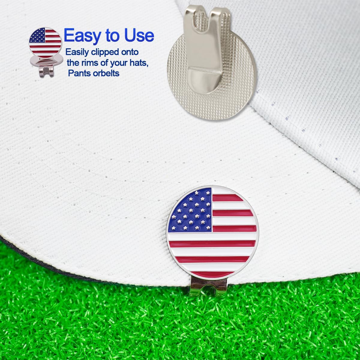 6 Pcs Golf Ball Markers with Magnetic Hat Clips Value Sets - Soft Enamel Technique for Men Women Golfer, Removable Attaches Easily to Golf Cap Premium Gifts. - Image 4