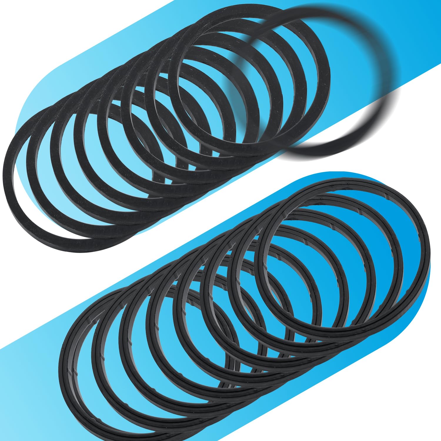 16 Pack RV Sewer Hose Gaskets 39834 Replacement, Compatible with Camco RhinoFLEX Revolution and Easy-Slip Sewer Hoses, Leak-Proof Odor-Tight Rubber Seal Fittings for Bayonet and 4-in-1 RV Sewer Hose - Image 5