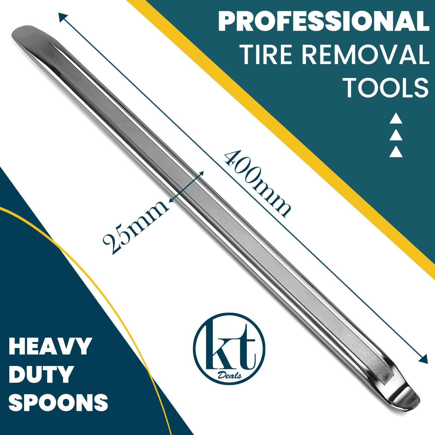 2pc 16" Tire Iron Set Motorcycle Tire Spoons Levers Dirt Bike Tire Changer Spoons Dirtbike Tire Changing Tools Remover Heavy Duty Steel Tire Removal Tool Spoon for Scooter Bicycle Mower (16 inch) - Image 6