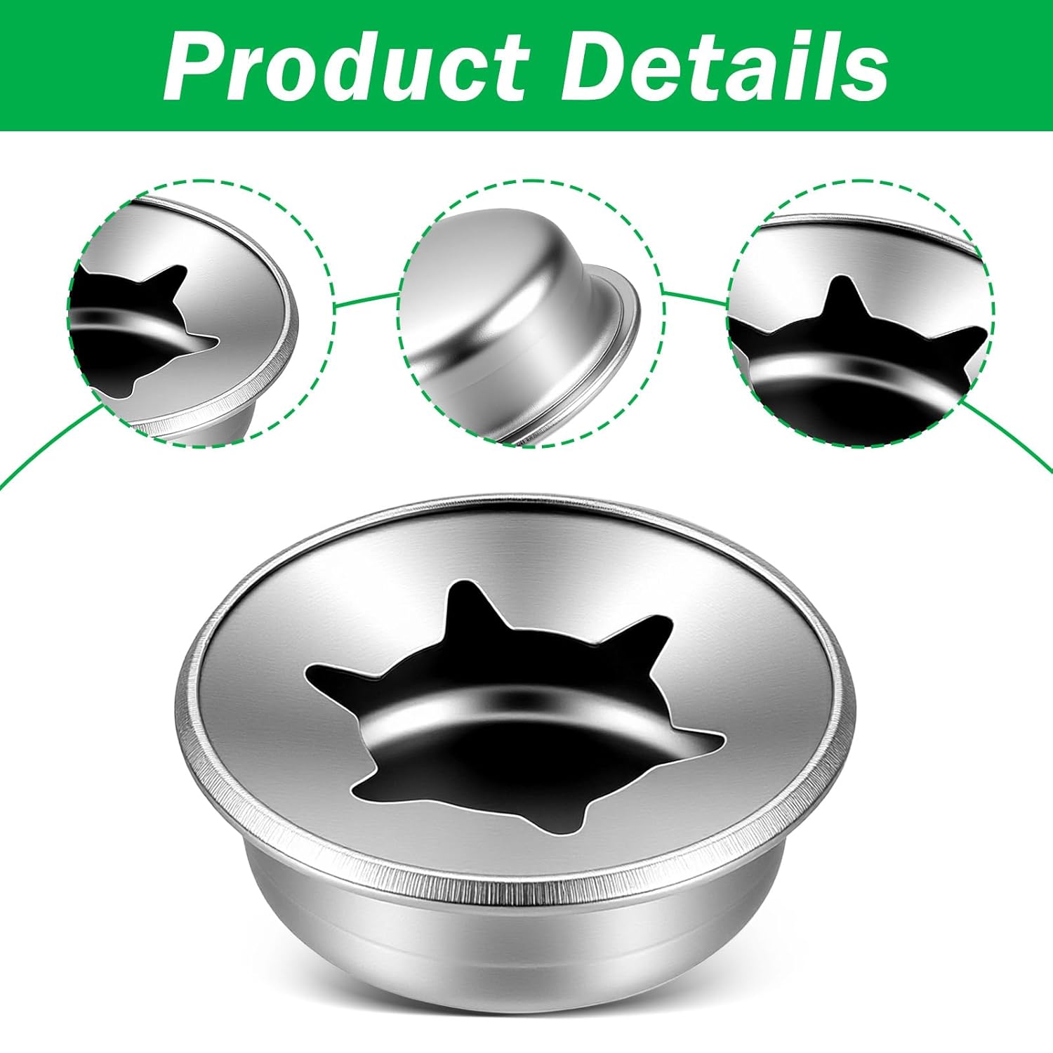 10 Pcs 1/2” Push On Pushnut Caps Silver Axle Cap Nut, Truck Nuts, Permanent Washer Caps for Hand Trucks, Rolling Bins, Lawn Push Wagons, Spring Steel Axle Cap Nuts - Image 3