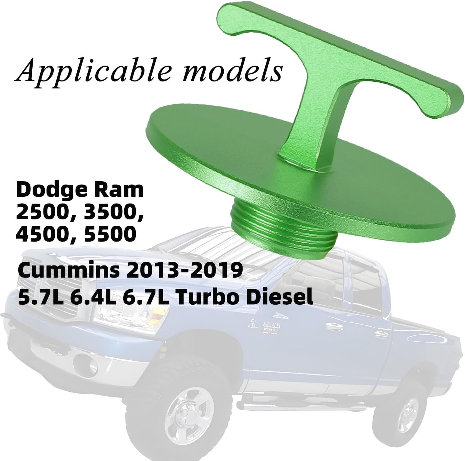 Aluminum Alloy Oil Filter Plug Tool, for Dodge Ram 2500, 3500, 4500, 5500, 5.7L 5.9L 6.4L 6.7L Cummins Turbo Diesel MO285 05083285AA Oil Filter Cap Plug Tool-Ram Accessorice - Image 2