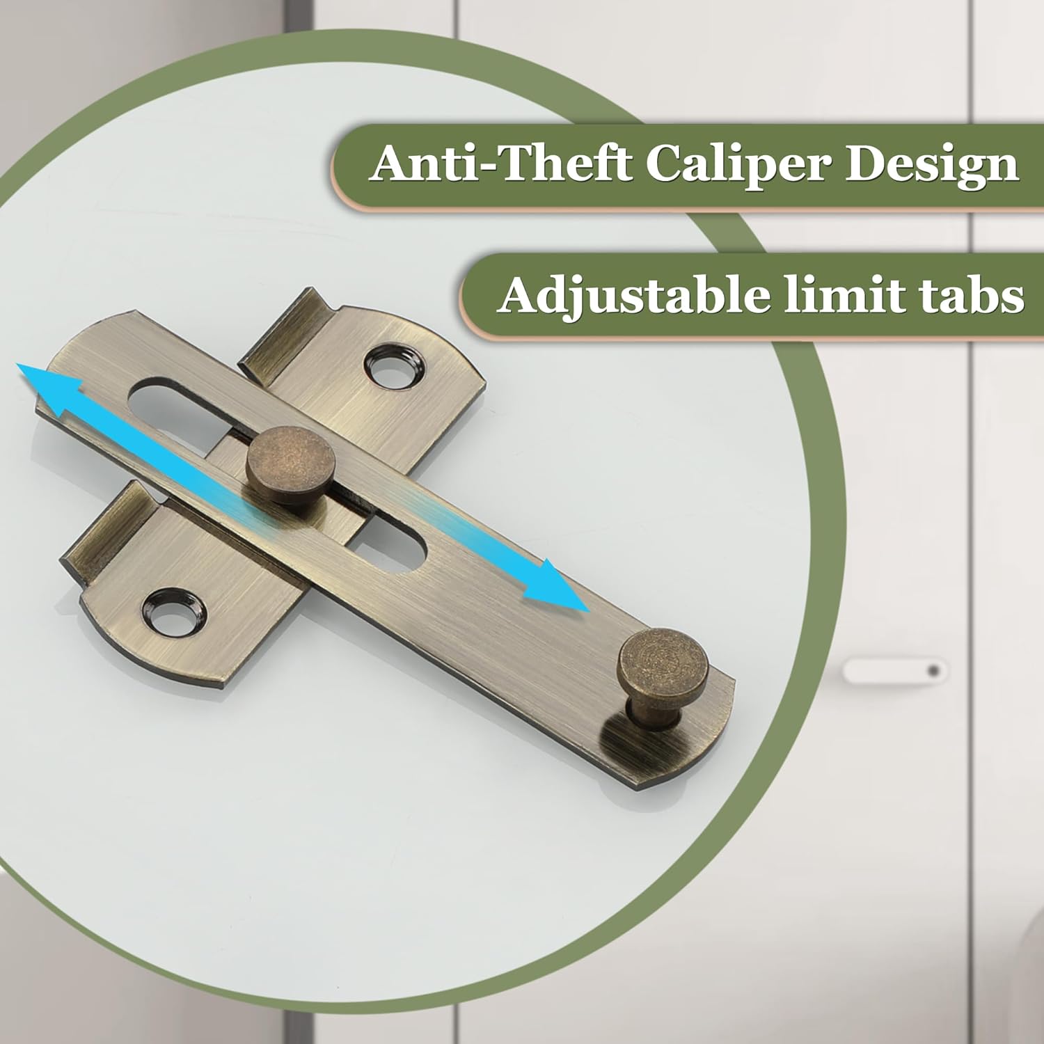 Alise 4 inch Flip Latch Gate Latches, Safety Door Latch for Barn Wood Fence Sliding French Doors,Heavy Duty Stainless Steel Gate Hardware Bronze,MS9001-Q - Image 3
