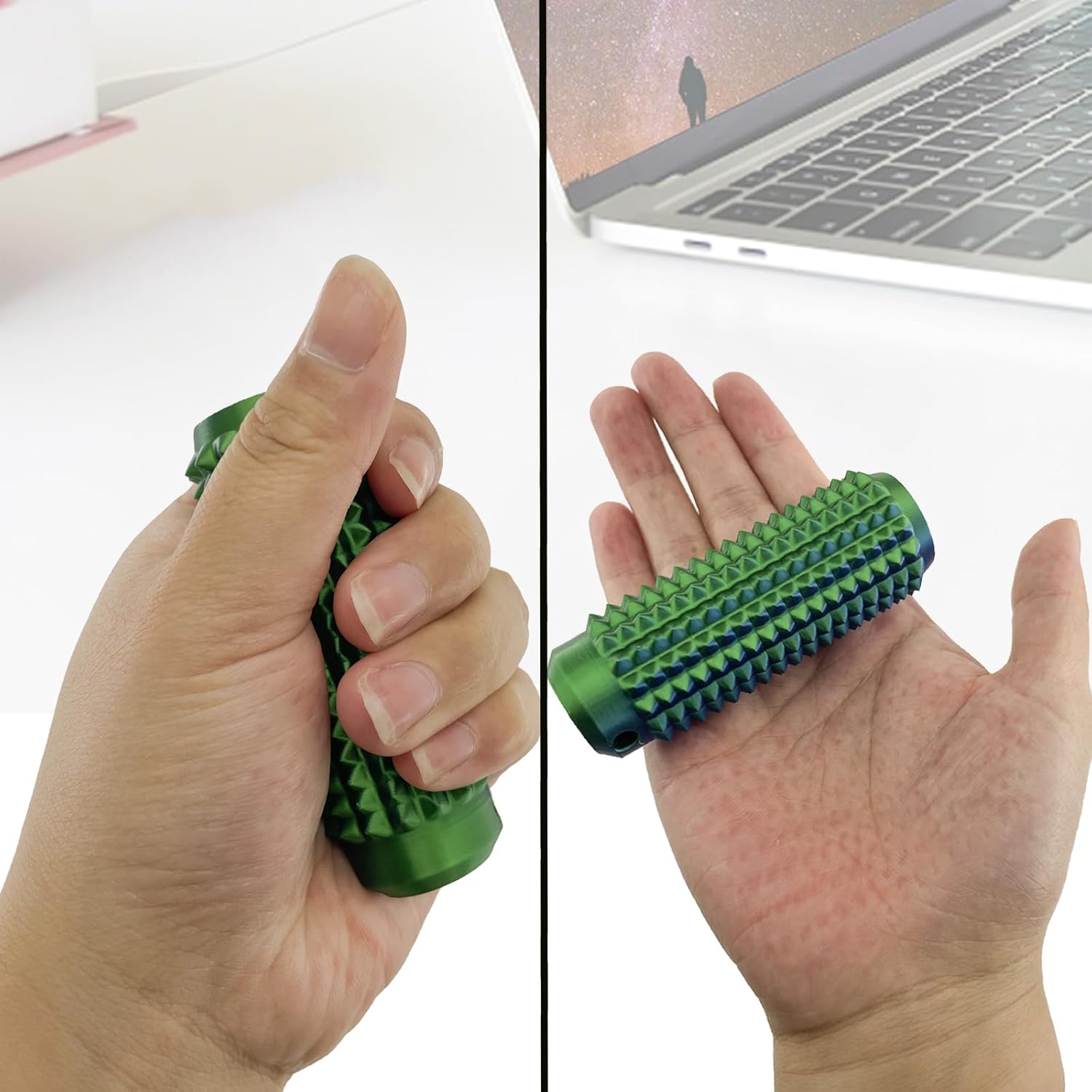 Little Ouchies Fidget, Pocket Mini Fidget Toy for Adults, Pain Stim Fidget, 3D Printed Venting Key Pendant, 3pcs Spiky Grippie Stim Keychain for Anxiety Relief Positive, Easter Basket Stuffers - Image 2