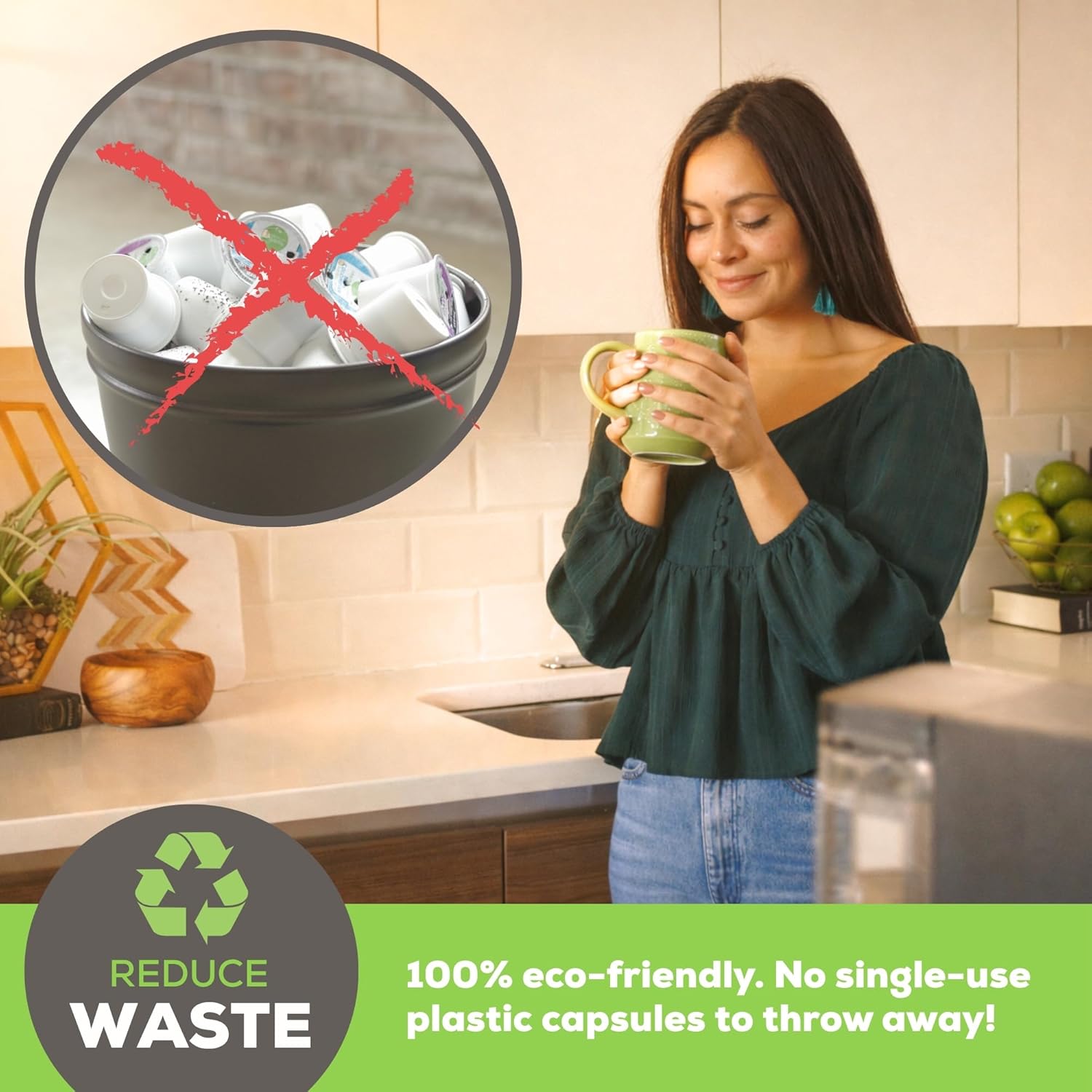 Perfect Pod 1-Stream Cafe Save Reusable K Cup Pod Coffee Filters - Refillable Coffee Pod Capsules with Built-In, Integrated Mesh Strainer for use with Keurig & Select Single Cup Coffee Makers, 4-Pack - Image 4