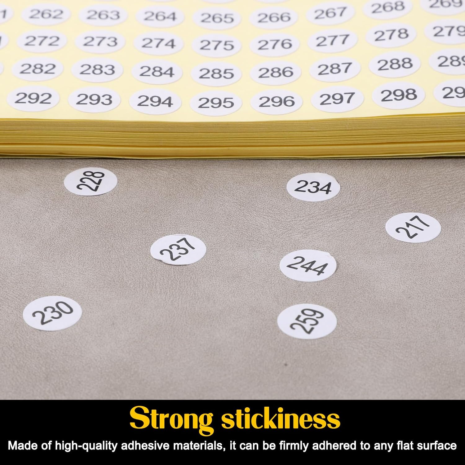 1-300 Stickers with Numbers, Numbered Stickers, Consecutive Number Sticker, 4500 Self Adhesive Round Labels, Inventory Organizing Decals for Storage, Boxes, Toolbox, Indoor Outdoor - Image 4
