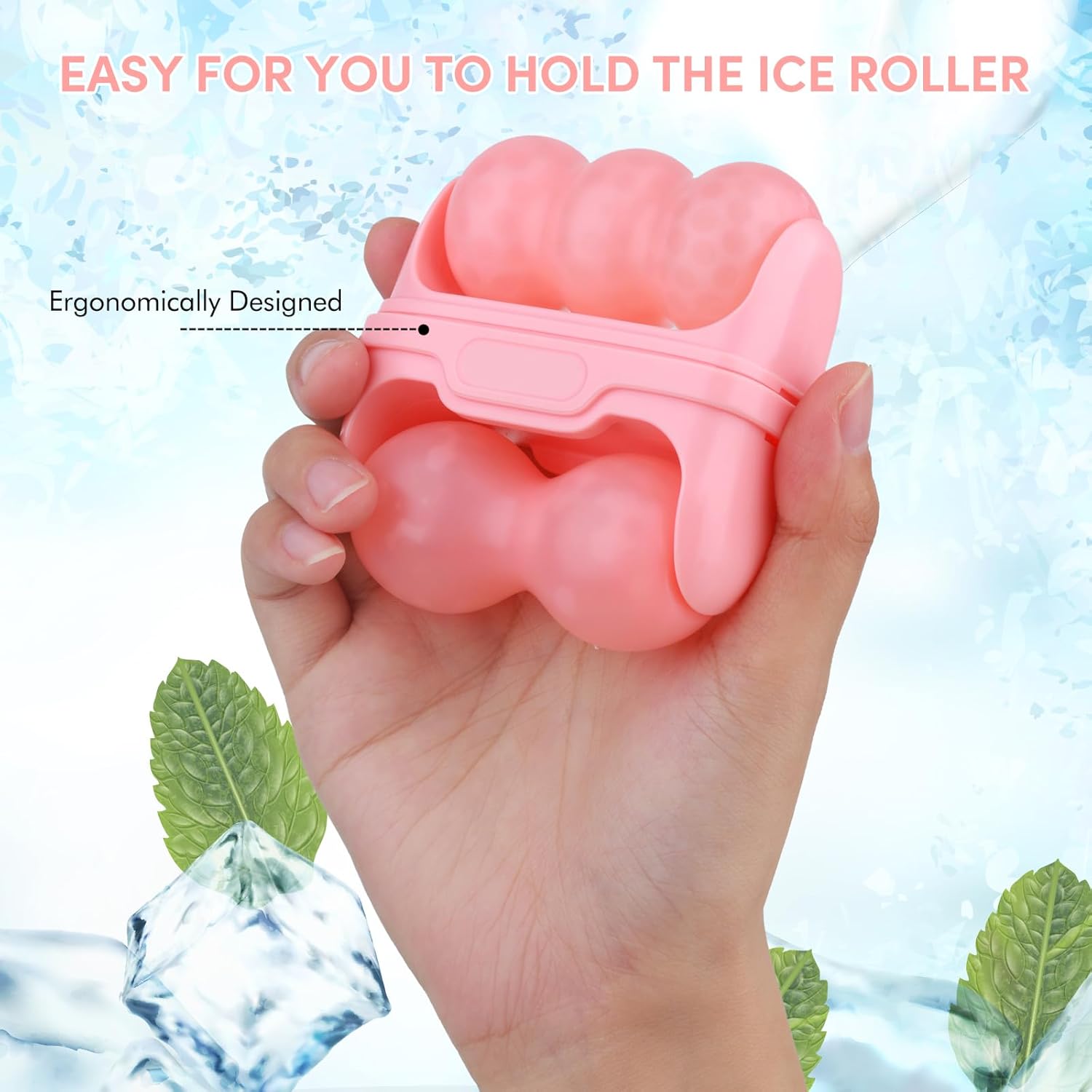 Fronnor Ice Roller for Face,Eyes,Cooling to Tighten Brighten Complexion, Soothing Skin Care Tool, Massager Under Eye Puffiness,Gift for Women - Image 8