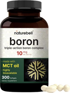 Boron 10mg, 300 Softgels with MCT O...