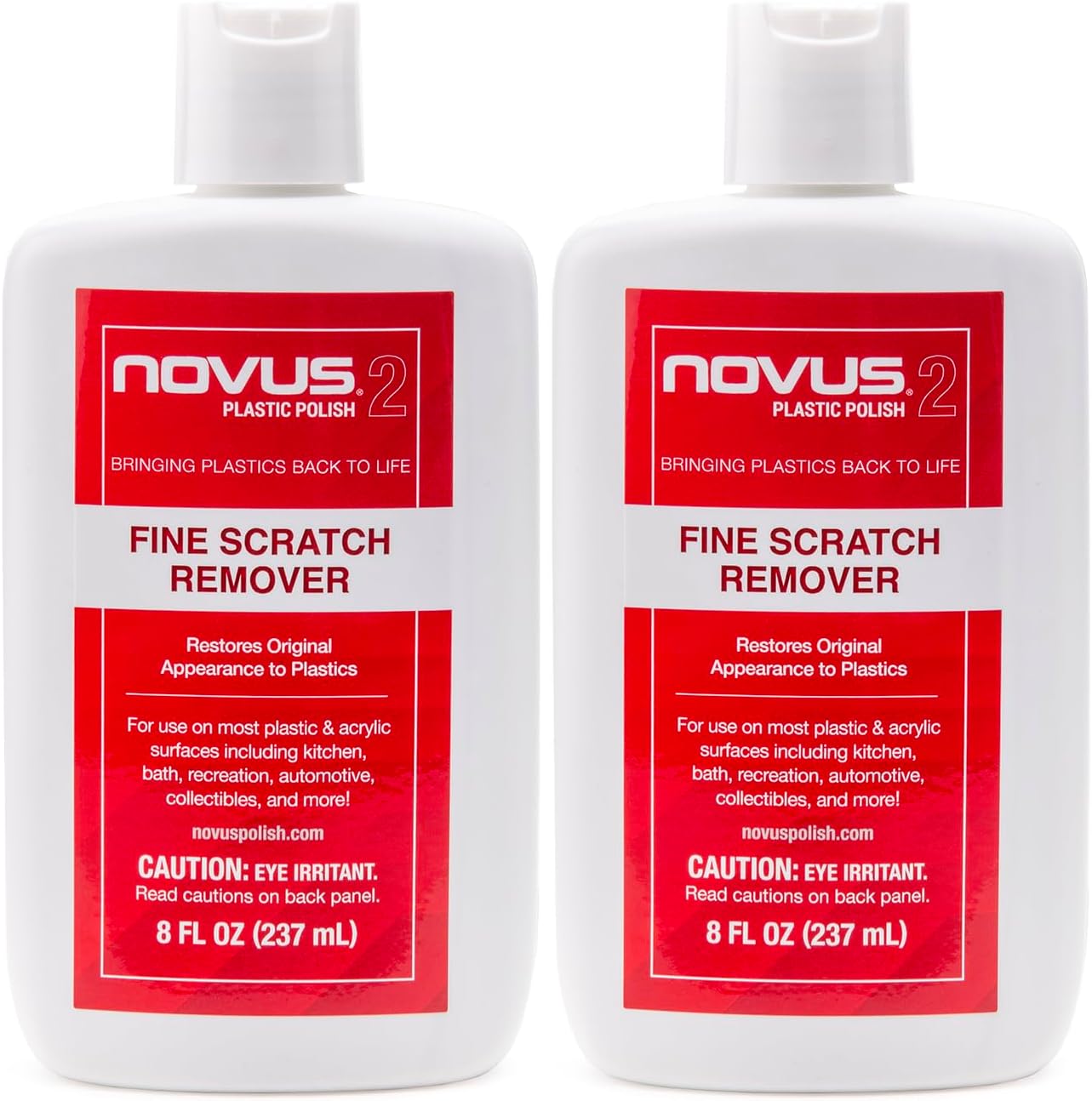 NOVUS 7030 | Fine Scratch Remover #2 | 2 Pack, 8 Ounce Bottles