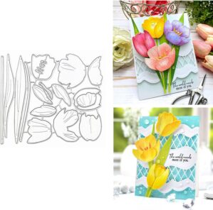 Tulip Set Flower Metal Die Cuts,Flo...