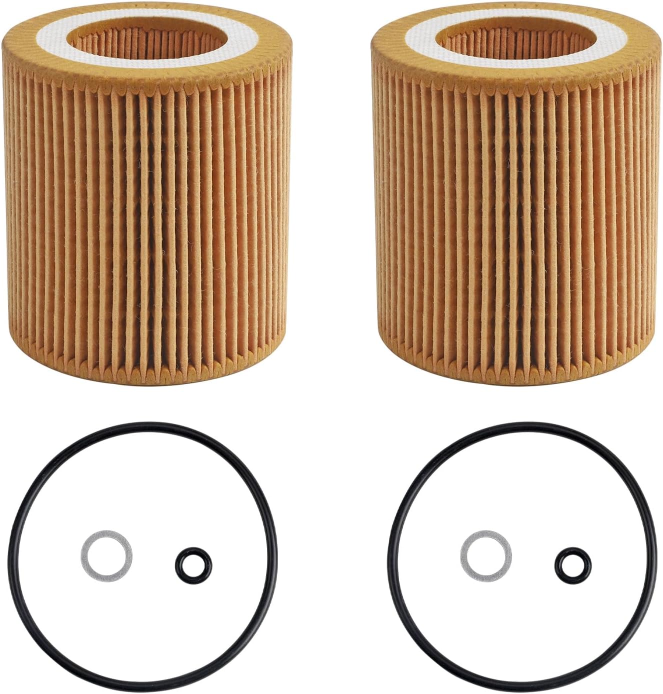 HU816x Oil Filter Fits for BMW 1,3,5,6,7 X1 X3 X4 X5 X6 Z4 E60 E71 E82 E83 E89 E90 E92 Replaces# 11427953129 11427541827 (2Pcs)