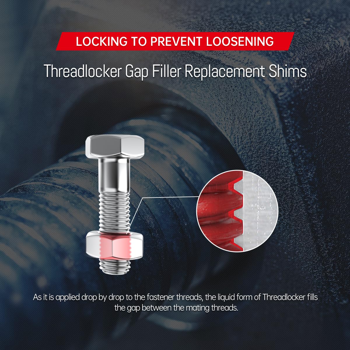 VIKAGU 272 Orange High Temp High Strength Threadlocker - Glue Resists 230°C Heat & Harsh Chemicals -Permanent High-Strength Adhesive for Metal Bolts & Nuts - Industrial Size - 1.69Oz/50ml - Image 4