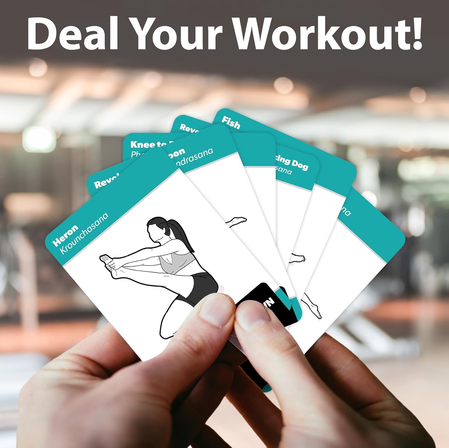 2 Pack Yoga Pose Exercise Cards Volume 1 & 2 - Yoga Positions and Workout Fitness Cards with Over 100 Poses - 2.5" x 3.5" - Image 4