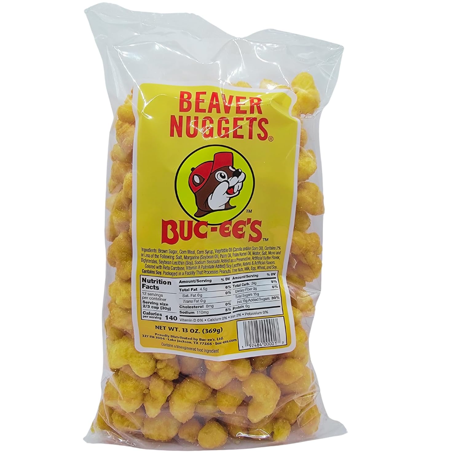 Buc-ee's Famous Beaver Nuggets Sweet Corn Puff Snacks, 13 Ounces (Pack of Two 13 Ounce Bags - 26 Ounces Total)) - Image 2