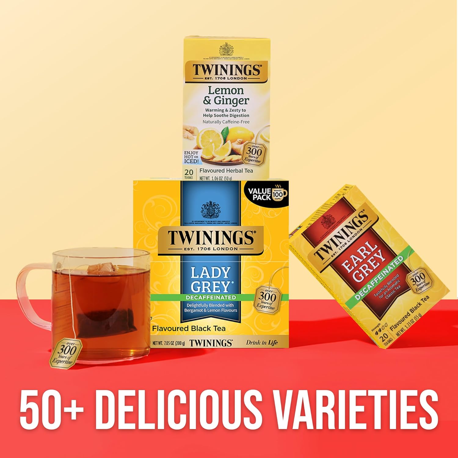Twinings Decaffeinated Lady Grey Black Tea Individually Wrapped Bags, 100 Count (Pack of 1), Orange Peel & Lemon Peel, Fresh and Uplifting, Caffeinated, Enjoy Hot or Iced, 100 Teabags - Image 6