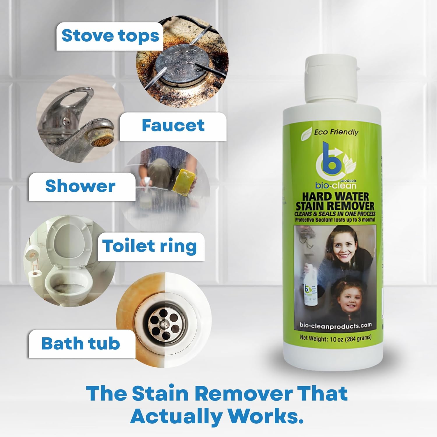Bio-Clean Products Hard Water Stain Remover, 10 Fl Oz (Pack of 1), Green, 10 Ounce - Image 4
