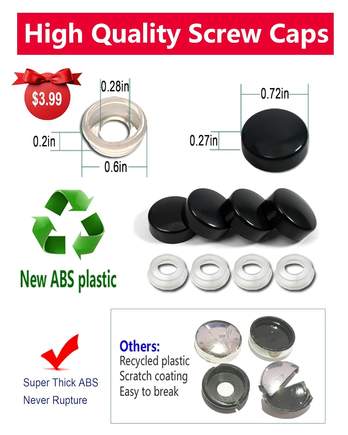 M5 License Plate Screws for BMW & Tesla - M5-0.8x12mm Black Stainless Steel Car Tag Bolts, Rustproof Mechanical Fasteners Hardware with Caps - Image 8