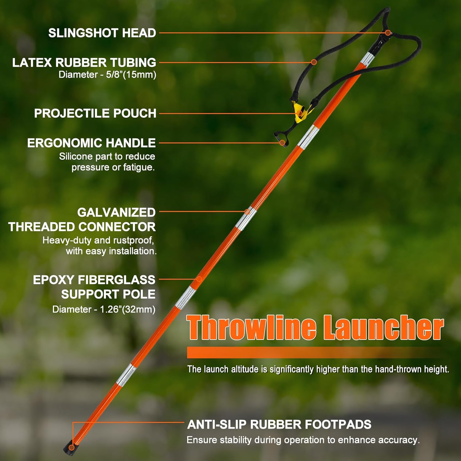 Arborist Slingshot Throw Line Rope Launcher, Portable Arborist Rope Launcher for Tree Work & Rope Placement - Image 4