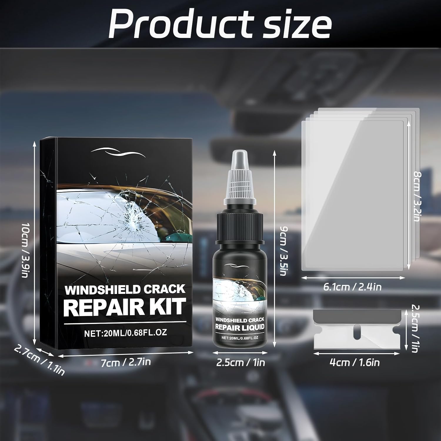 2PCS Crackfix Pro Kit Windshield Repair Kit for Chips and Cracks Windshield Crack Repair Kits - Image 7
