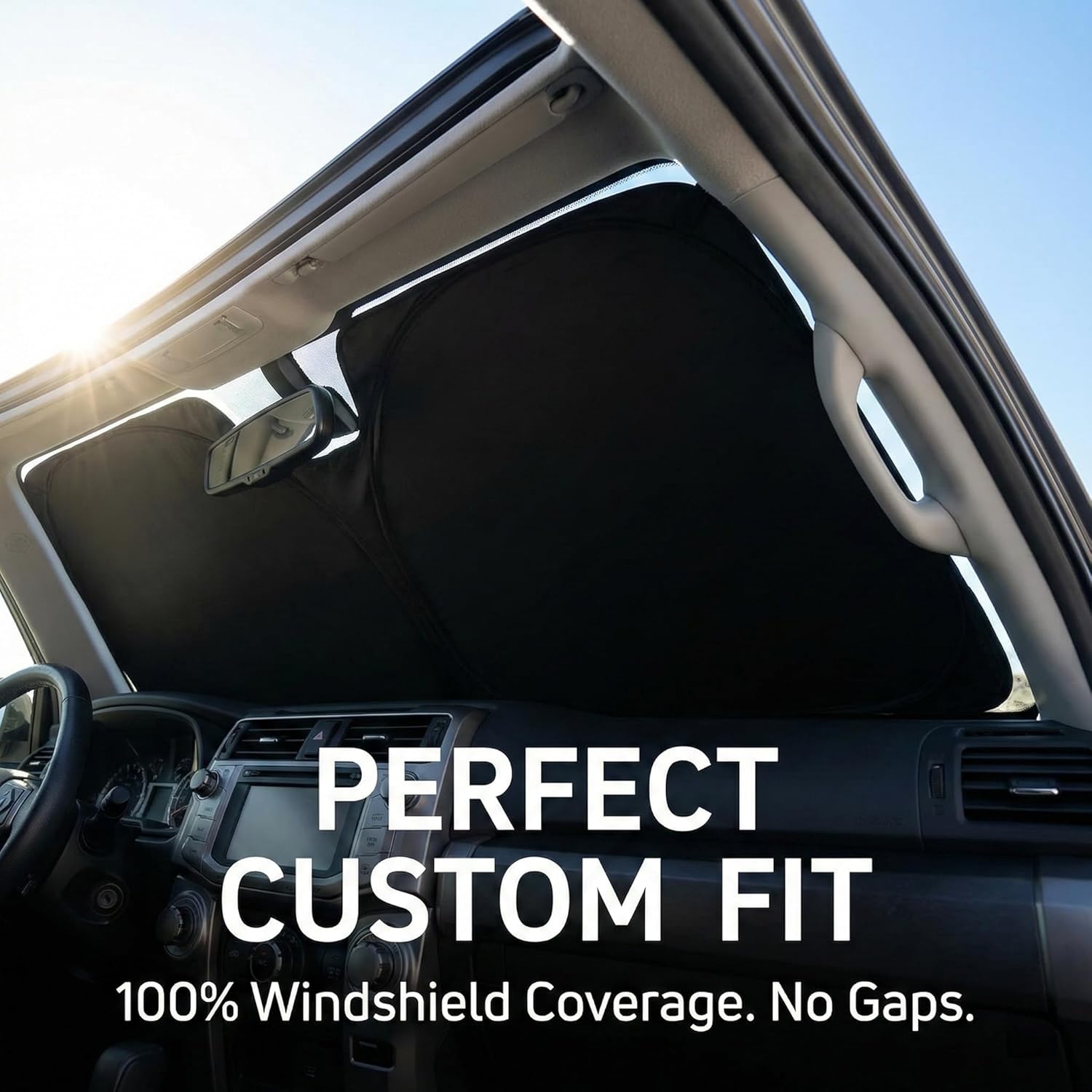 Custom Fit Windshield Sun Shade for Lexus RX 2023-2026, Double Layer 280T for RX 350, RX 350 F Sport, RX 350L Front Window Visor, Foldable UV Ray Blocker, Summer Car Accessories Must-Have - Image 8