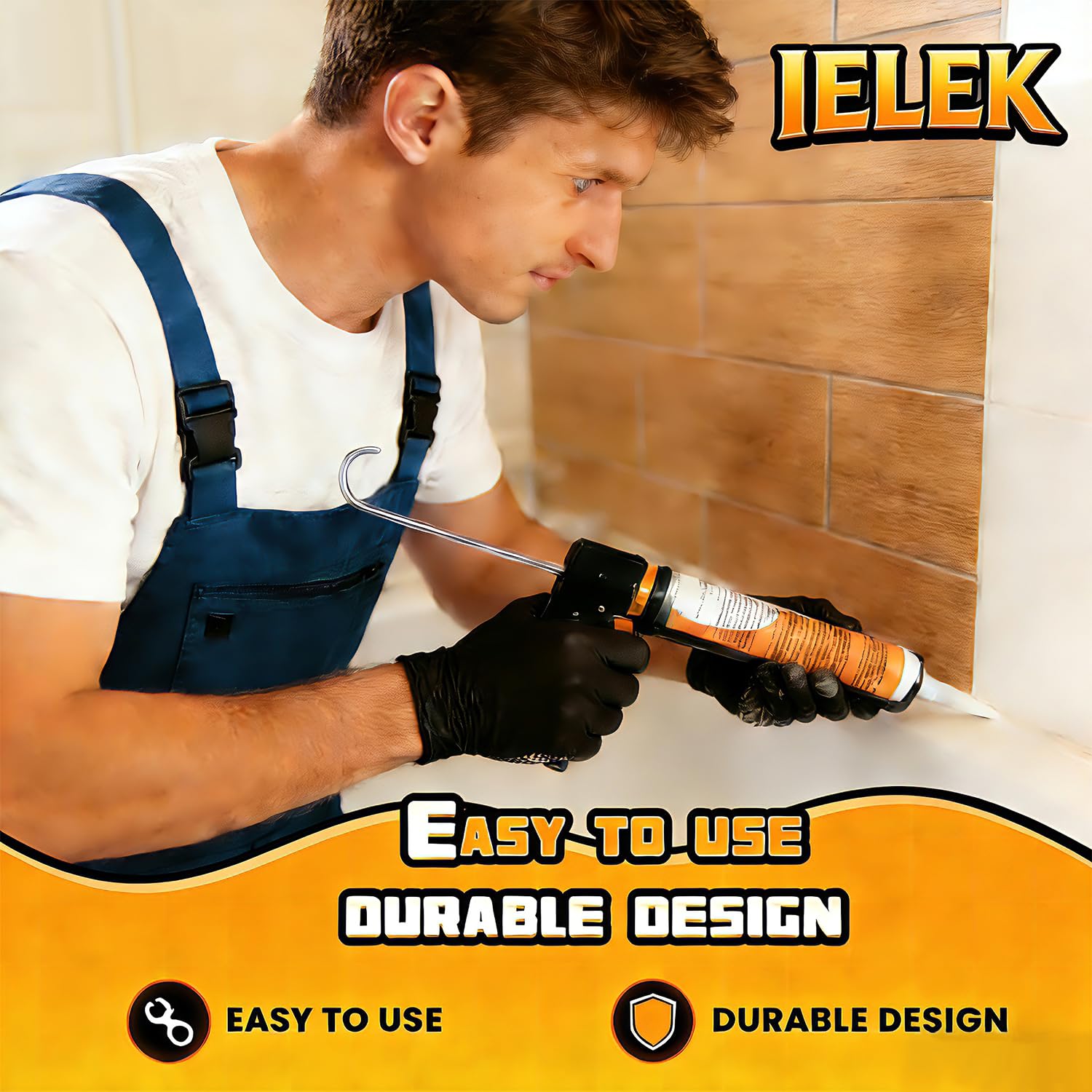 Caulk Gun Kit - Smooth Silicone Caulking Tools The Smarter Way to Seal & Repair - Professional Caulk Gun Set with Glide & Comfort Grip/Heavy-Duty Metal/Plastic for Flawless DIY - Image 2