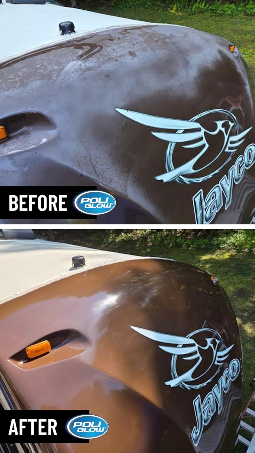 Poli Glow Deluxe Boat & RV Restoration Kit–Removes Oxidation, Seals & Protects–Restores High-Gloss Shine to Fiberglass & Gelcoat–New Liquid or Classic Powder Poli Ox–Easy, Long-Lasting 6-in-1 System - Image 11