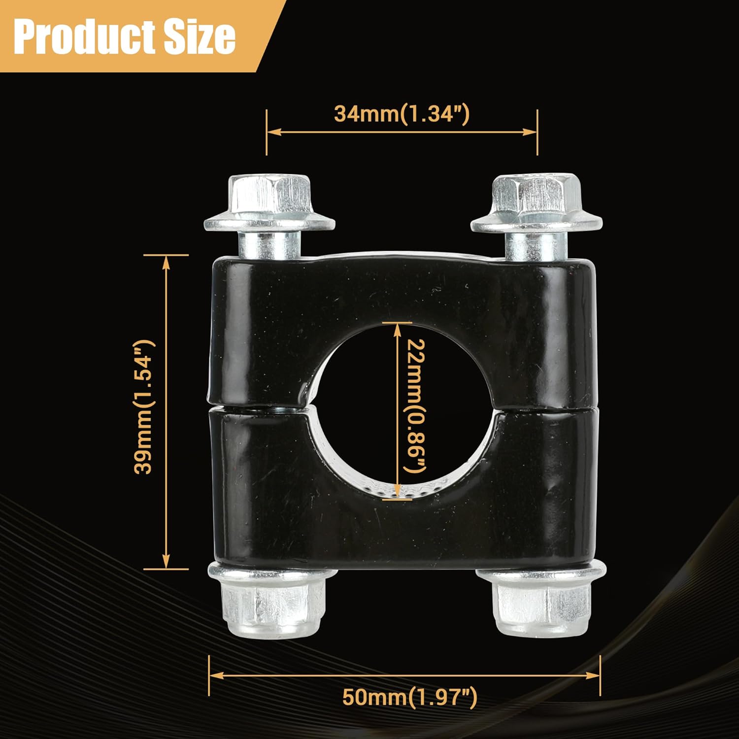 Universal Mini Bike Handlebar Risers 22mm 7/8" Motorcycle Handlebar Risers Compatible with Coleman BT200X RB100 Mega Moto 80 105 Motovox MBX10 MBX11 TaoTao DB100 Pit Dirt Bike Powersports Parts - Image 5
