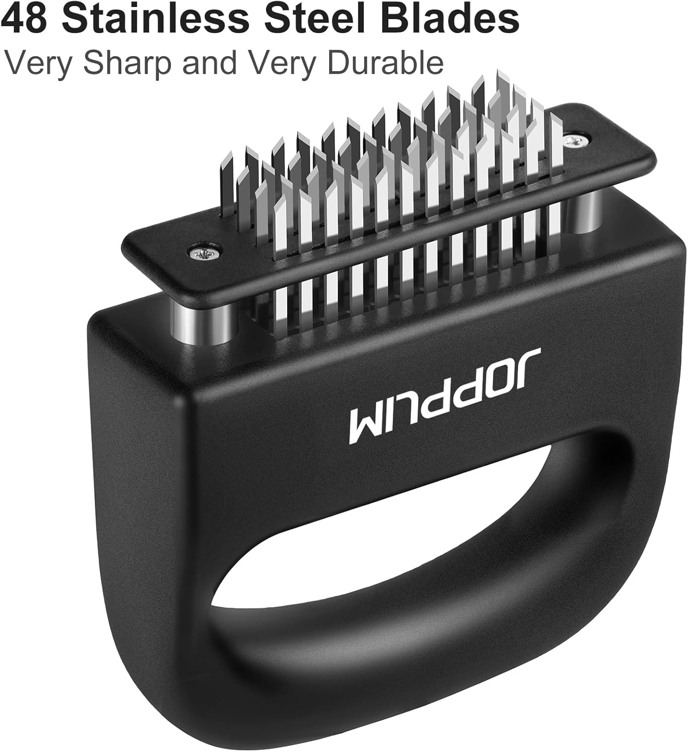 Meat Tenderizer, With 48 Stainless Steel Ultra Sharp Needle Blades, Meat Poultry Tenderizer, for Tenderizing Beef, Pork, Turkey, Fish, Cooking Tool Best for Tenderizing, Marinade, BBQ - Image 2