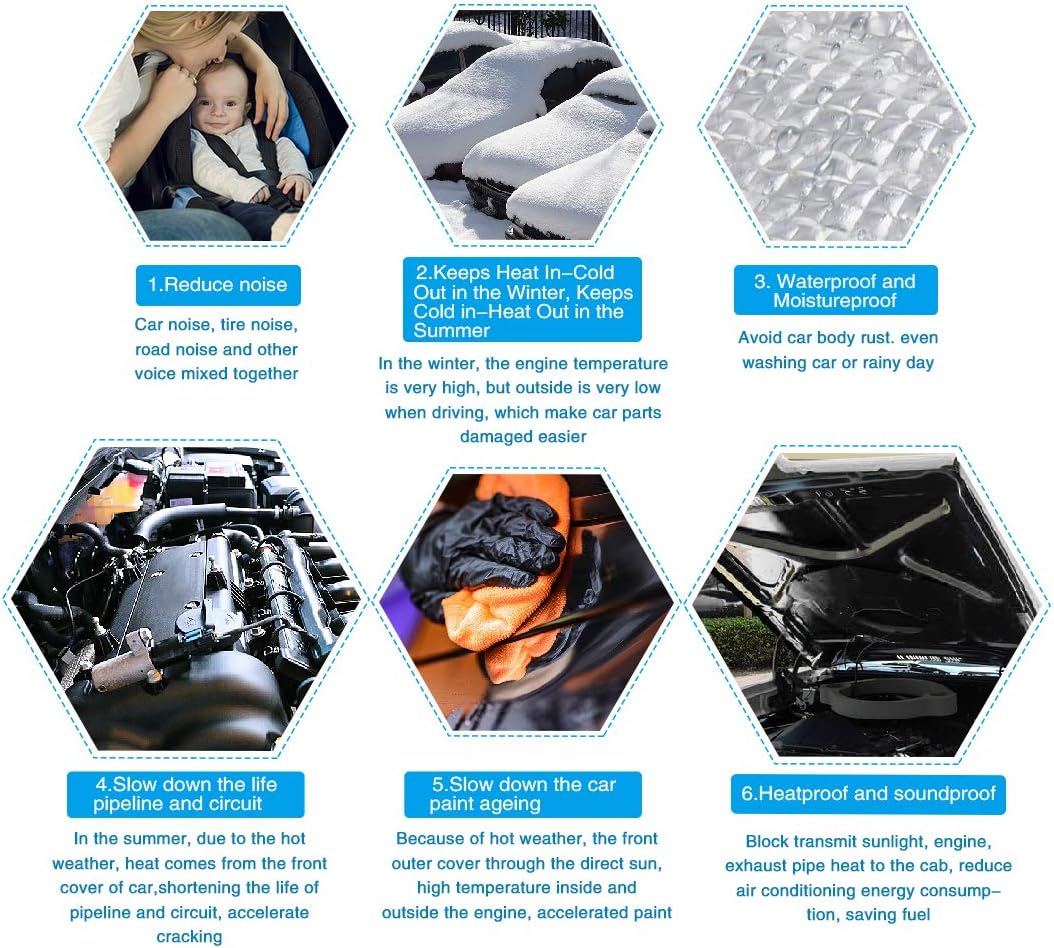uxcell 236mil 16.36sqft Car Truck Sound Deadener Heat Insulation Underlay Shield Mat Aluminum Foil Foam 60"x40" - Image 4